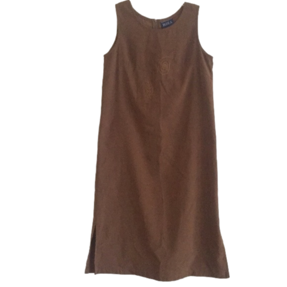 Cute Brown Sleeveless Dress.